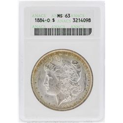 1884-O $1 Morgan Silver Dollar Coin ANACS MS63