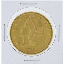 1880-S $20 Liberty Head Double Eagle Gold Coin