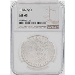 1896 $1 Morgan Silver Dollar Coin NGC MS63