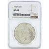 Image 1 : 1923 $1 Peace Silver Dollar Coin NGC MS63
