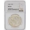 Image 1 : 1922 $1 Peace Silver Dollar Coin NGC MS64