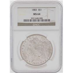 1883 $1 Morgan Silver Dollar Coin NGC MS64