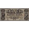Image 1 : 1800s $10 Canal Bank New Orleans Obsolete Bank Note