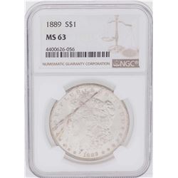 1889 $1 Morgan Silver Dollar Coin NGC MS63