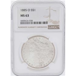 1885-O $1 Morgan Silver Dollar Coin NGC MS63