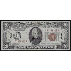 1934A $20 Federal Reserve WWII Emergency Hawaii Note