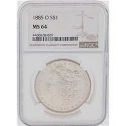1885-O $1 Morgan Silver Dollar Coin NGC MS64
