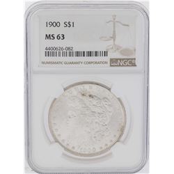 1900 $1 Morgan Silver Dollar Coin NGC MS63