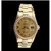 Image 1 : Men's 18KT Yellow Gold Rolex Diamond DayDate Watch Diamond Bezel