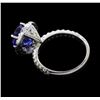 Image 3 : 14KT White Gold 3.61ct Tanzanite and Diamond Ring