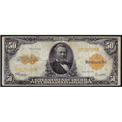 1922 $50 Gold Certificate Note