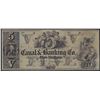 Image 1 : 1800s $5 Canal Banking Co. New Orleans Obsolete Bank Note