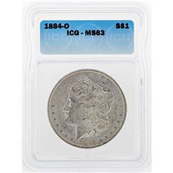 1884-O $1 Morgan Silver Dollar Coin ICG MS63