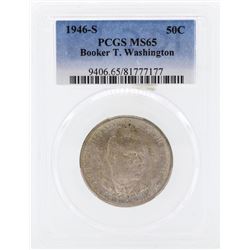1946-S Booker T Washington Memorial Commemorative Half Dollar Coin PCGS MS65