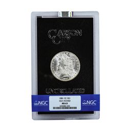 1881-CC $1 Morgan Silver Dollar Coin NGC MS63 GSA w/ Box & COA