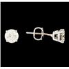 Image 2 : 14KT White Gold 0.88ctw Diamond Earrings