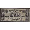 Image 1 : 1800s $5 Canal Bank New Orleans Obsolete Bank Note