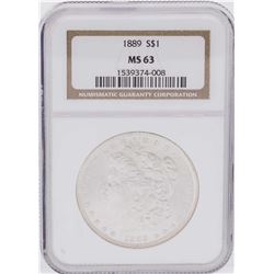1889 $1 Morgan Silver Dollar Coin NGC MS63