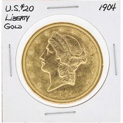 1904 $20 Liberty Head Double Eagle Gold Coin