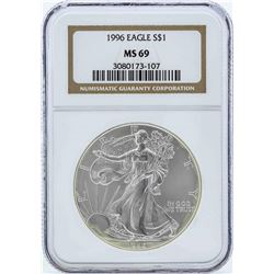 1996 $1 American Silver Eagle Coin NGC MS69