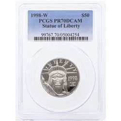 1998-W $50 American Platinum Eagle Coin PCGS PR70DCAM