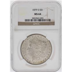1879-S $1 Morgan Silver Dollar Coin NGC MS64