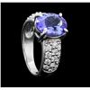 Image 4 : 18KT White Gold 2.66ct. Tanzanite and Diamond Ring