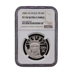 2006-W $100 American Platinum Eagle Coin NGC PF70 Ultra Cameo