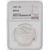 Image 1 : 1887 $1 Morgan Silver Dollar Coin NGC MS64