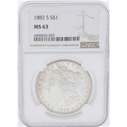 1882-S $1 Morgan Silver Dollar Coin NGC MS63