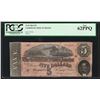 Image 1 : 1864 $5 The Confederate States of America Note T-69 PCGS New 62PPQ