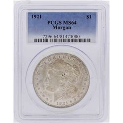 1921 $1 Morgan Silver Dollar Coin PCGS MS64