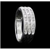 Image 4 : 14KT White Gold Ladies 0.40ctw Diamond Ring