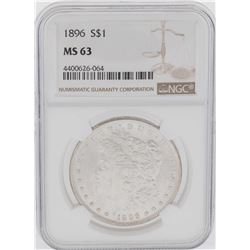 1896 $1 Morgan Silver Dollar Coin NGC MS63