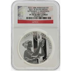 2011-W 9/11 10th Anniversary Silver Medal NGC PF70 Ultra Cameo Early Release