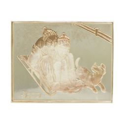 Norman Rockwell Fondest Memories 1500 Grains Sterling Silver Ingot