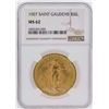 Image 1 : 1907 $20 Saint Gaudens Double Eagle Gold Coin NGC MS62