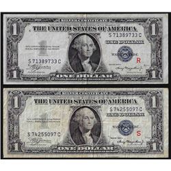 1935A $1 R & S Pair of Experimental Silver Certificate Notes