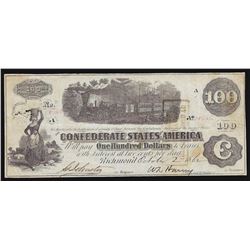 1862 $100 The Confederate States of America Note