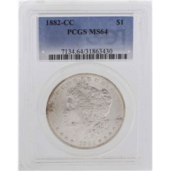 1882-CC $1 Morgan Silver Dollar Coin PCGS MS64