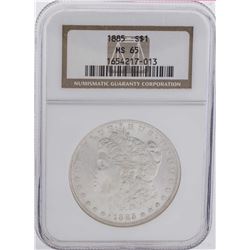 1885 $1 Morgan Silver Dollar Coin NGC MS65