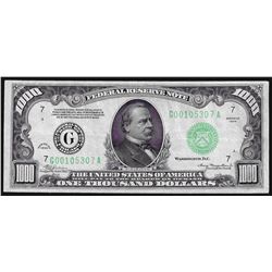 1934 $1000 Federal Reserve Note Chicago