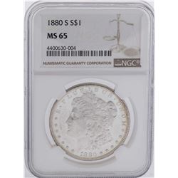 1880-S $1 Morgan Silver Dollar Coin NGC MS65