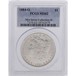 1884-O $1 Morgan Silver Dollar Coin PCGS MS62