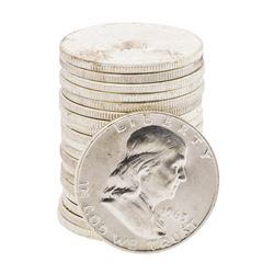 Roll of (20) 1963-D Brilliant Uncirculated Franklin Half Dollar Coins