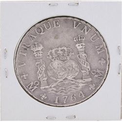 1764MF Mexico Carlos III 8 Reales Pillar Silver Coin