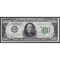 1934A $500 Federal Reserve Note Cleveland