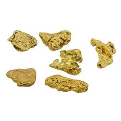 Lot of (6) Gold Nuggets 4.1 Grams