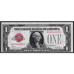 1928 $1 Legal Tender Red Seal Funnyback Note