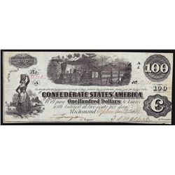 1862 $100 Confederate States of America Note